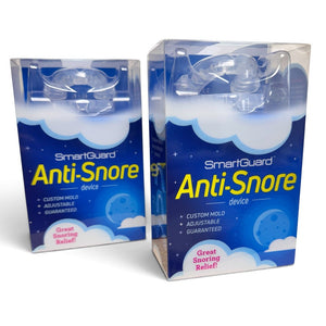 Two SmartGuard Anti-Snore device retail boxes side by side